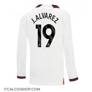 Manchester City Julian Alvarez #19 Seconda Maglia 2023-24 Manica Lunga